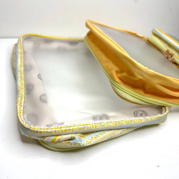 Martha Stewart Set of 3 Zippered Floral Frosted Top Packing Cube Travel Bag - Picture 3 of 4